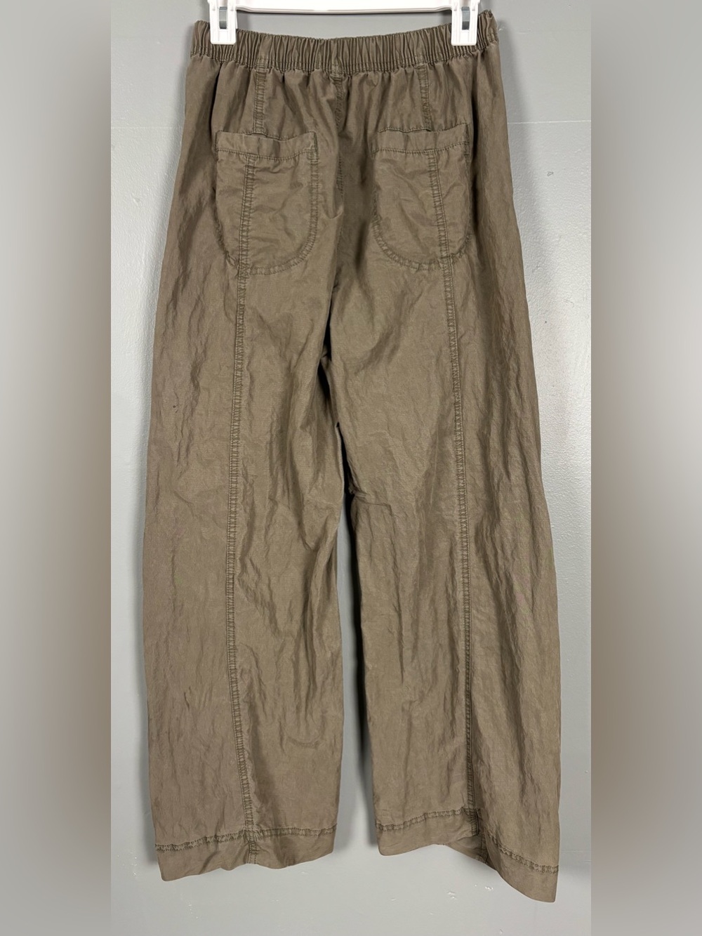 Free People Sylvie Green Barrel High Rise Pants - Picture 6 of 8